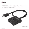 CLUB3D HDMI 2-in-1 bi-directionele switch 8K60Hz 4K120Hz CSV-1384