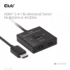 CLUB3D HDMI 2-in-1 bi-directionele switch 8K60Hz 4K120Hz CSV-1384