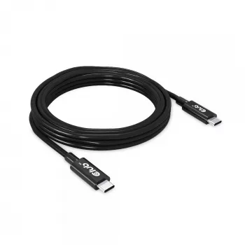 CLUB3D USB4 Gen3x2 Type-C bidirectionele kabel 8K60Hz of 4K120Hz, data 40Gbps, PD 240W(48V/5A) EPR M/M 3m / 9.84ft