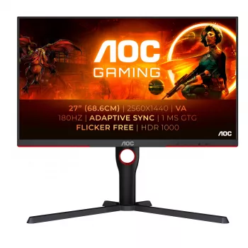 AOC G3 Q27G3XMN/BK computermonitor 68,6 cm (27 inch) 2560 x 1440 pixel 2K Ultra HD LED zwart, rood