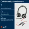 HP Poly Blackwire 8225 stereo Microsoft Teams gecertificeerd USB-C headset + USB-C/A-adapter