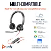 HP Poly Blackwire 3320 stereo Microsoft Teams gecertificeerd USB-C headset + USB-C/A-adapter