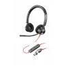 HP Poly Blackwire 3320 stereo Microsoft Teams gecertificeerd USB-C headset + USB-C/A-adapter