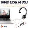 HP Poly Blackwire 3315 mono USB-C headset + 3,5-mm-plug + USB-C/A-adapter