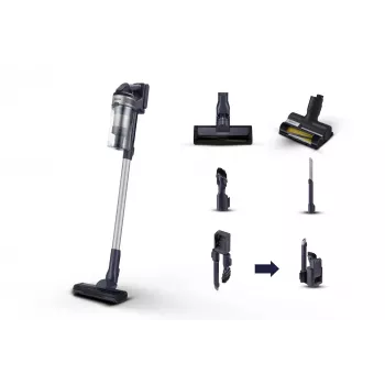 Samsung VS15A60AGR5 steelstofzuiger accu droog zakloos 0,8 l 410 W zwart, zilver