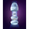 Pluizenrazer Philips GCA2100/20, blauw, roestvrijstalen mesjes, batterijvoeding, 90 min looptijd
