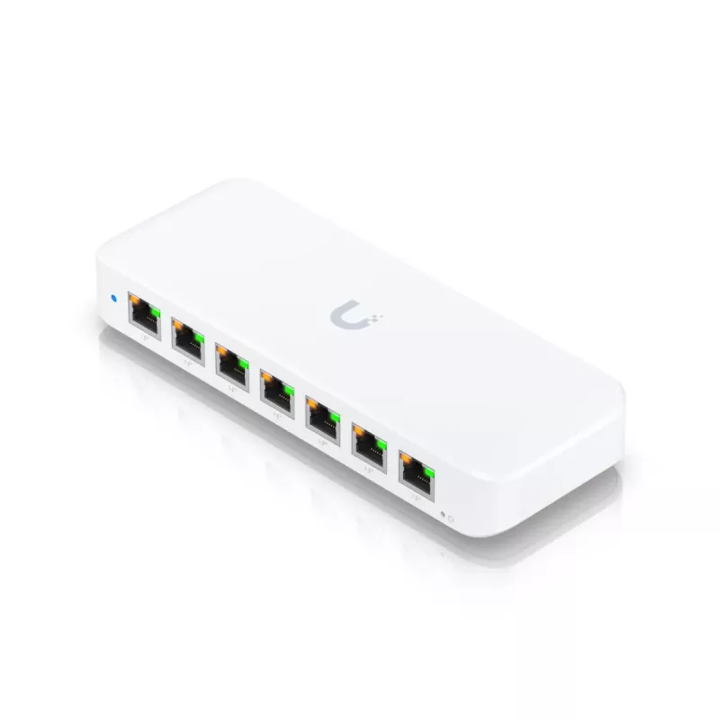 UBIQUITI NETWORKS UniFi Switch USW-Ultra-60W 8-poorts GbE PoE+ gevoed via GbE++ input 60W