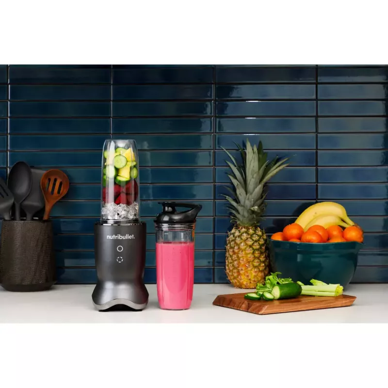 NutriBullet NB1206DGCC 0,9 L tafelblender 1200 W zwart, transparant