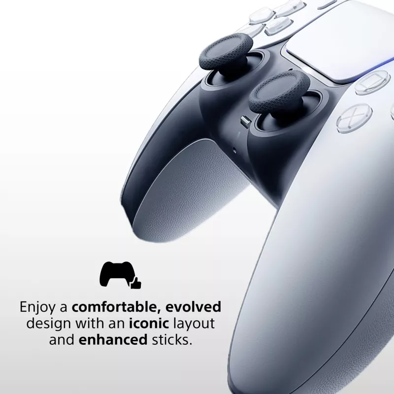Gamepad Sony DualSense Wireless Controller V2 – PlayStation 5, Bluetooth/USB, USB-C, ingebouwde accu, wit