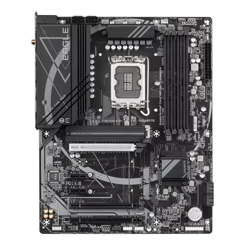 Moederbord GIGABYTE Z790 EAGLE AX — Intel LGA1700 ATX, Z790, DDR5, 4x DIMM, Wi-Fi 6E, 2.5Gb LAN