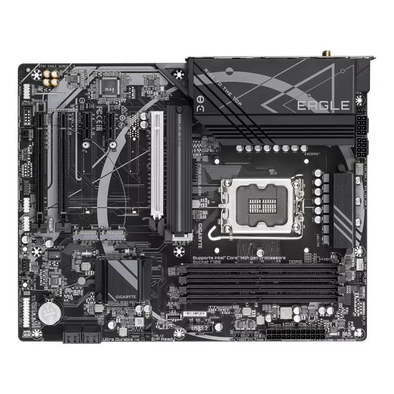 Moederbord GIGABYTE Z790 EAGLE AX — Intel LGA1700 ATX, Z790, DDR5, 4x DIMM, Wi-Fi 6E, 2.5Gb LAN