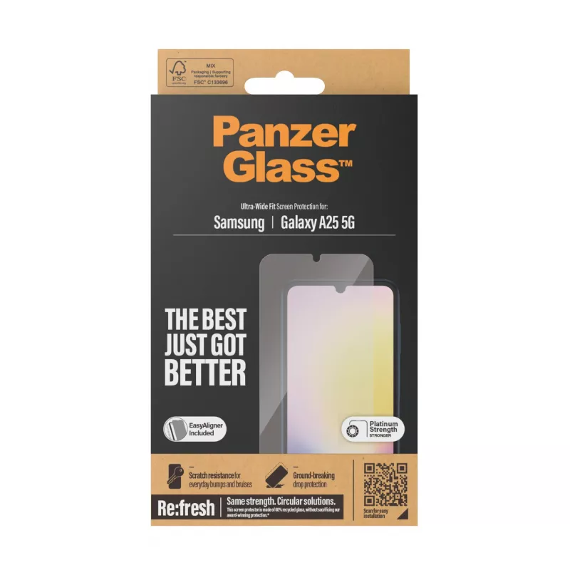 PanzerGlass ® beeldschermfolie Samsung Galaxy A25 5G | Ultra-Wide Fit met EasyAligner