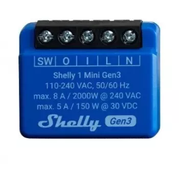 Smart Switch Shelly 1 Mini Gen3 1P Draadloos 110-240V