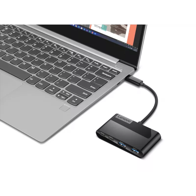Lenovo Select GX91L84354 USB-C-hub met 4 poorten, USB 3.0, zwart