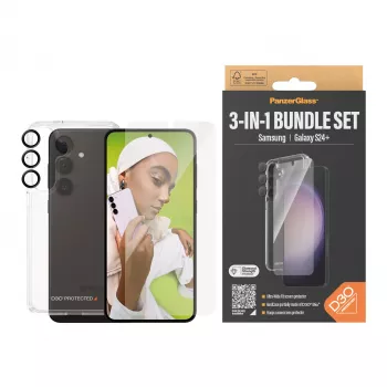 PanzerGlass ® 3-in-1 beschermpakket Samsung Galaxy S24+ | Ultra-Wide Fit met EasyAligner