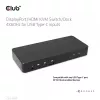 CLUB3D DisplayPort/HDMI KVM-switch/dock 4K60Hz voor USB Type-C-ingangen
