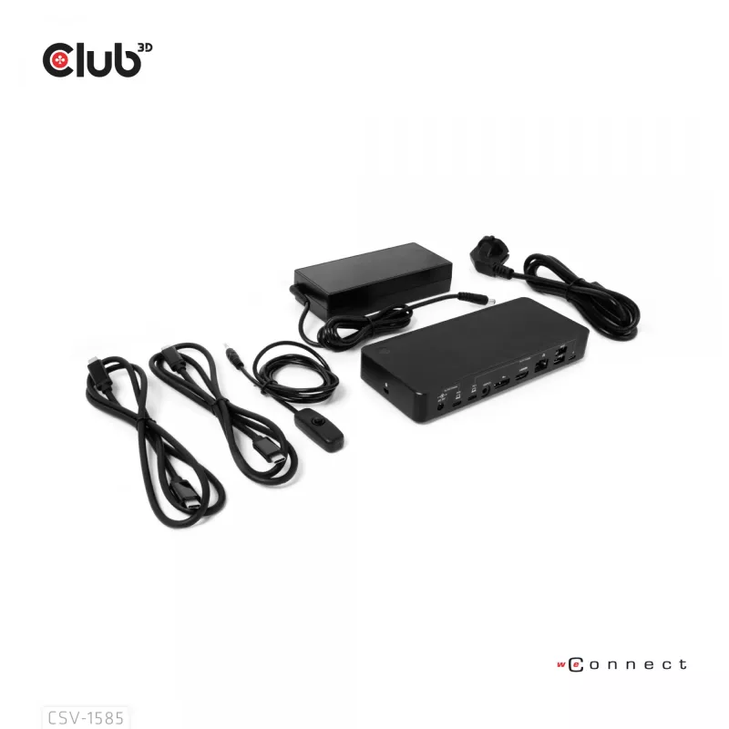 CLUB3D DisplayPort/HDMI KVM-switch/dock 4K60Hz voor USB Type-C-ingangen