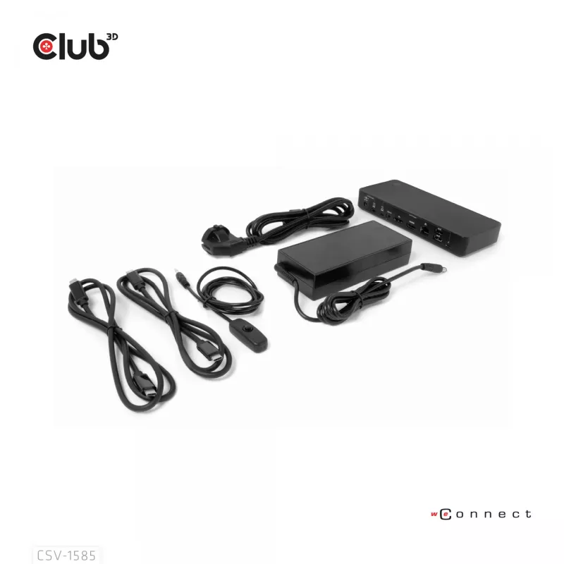 CLUB3D DisplayPort/HDMI KVM-switch/dock 4K60Hz voor USB Type-C-ingangen