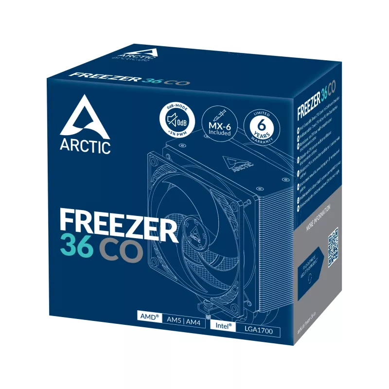 ARCTIC Freezer 36 CO multi compatibel tower CPU-koeler voor continu gebruik