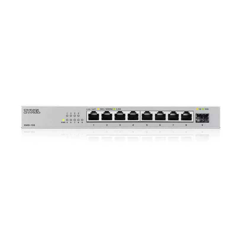 Zyxel XMG-108 unmanaged 2.5G Ethernet (100/1000/2500) zilver