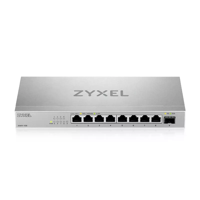 Zyxel XMG-108 unmanaged 2.5G Ethernet (100/1000/2500) zilver