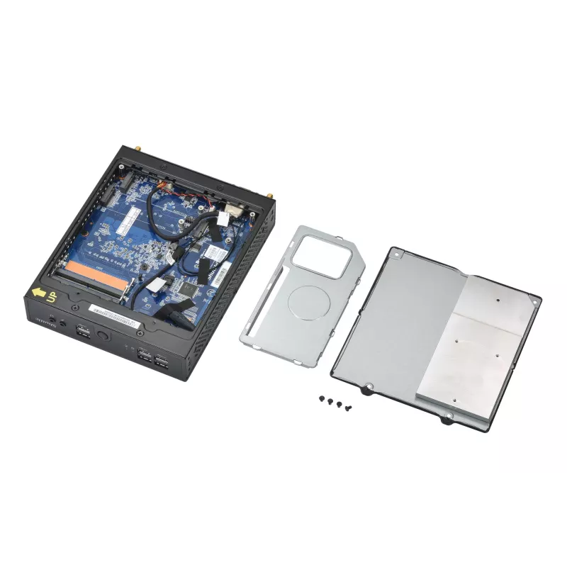 Shuttle XPC slim barebone DS50U7, i7-1355U, 2x LAN (1x 2,5 Gbit, 1x 1 Gbit), 1x COM, 1x HDMI, 1x DP, 1x VGA, ventilatorloos, 24/7 continu gebruik