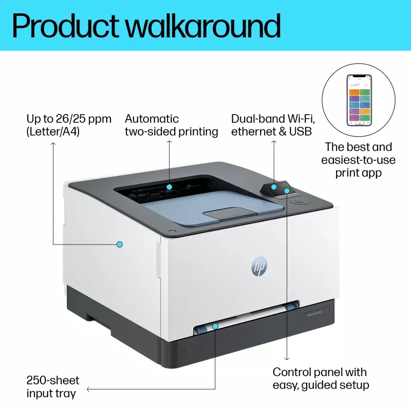 HP Color LaserJet Pro 3202dw, laser, kleur, 600 x 600 DPI, A4, 25 ppm, dubbelzijdig printen