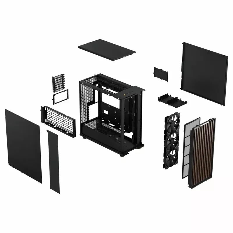 PC-behuizing Fractal Design FD-C-NOR1X-01 Midi Tower zwart