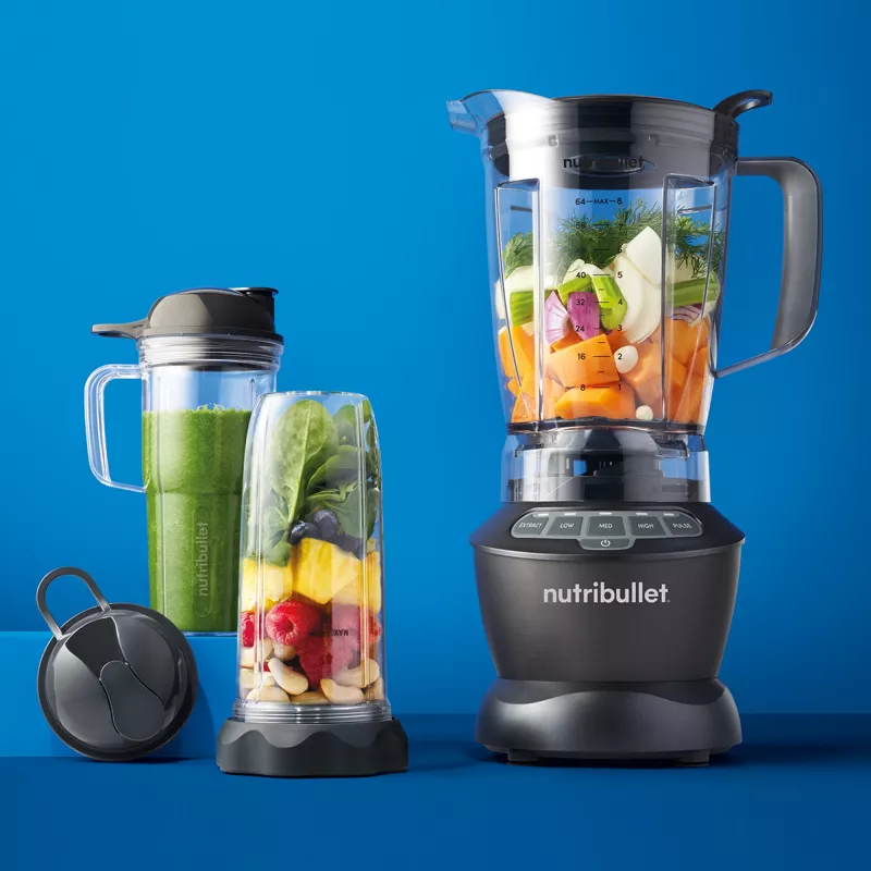 Staafmixer NUTRIBULLET NBF500DG — 1,9-L-kan, 1200 W, ijs crushen, zilver