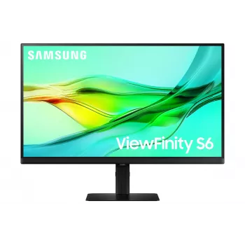 Monitor Samsung S60UD 27 inch Quad HD IPS LCD 2560×1440, 5 ms, USB 3.2-hub, VESA, in hoogte verstelbaar, zwart
