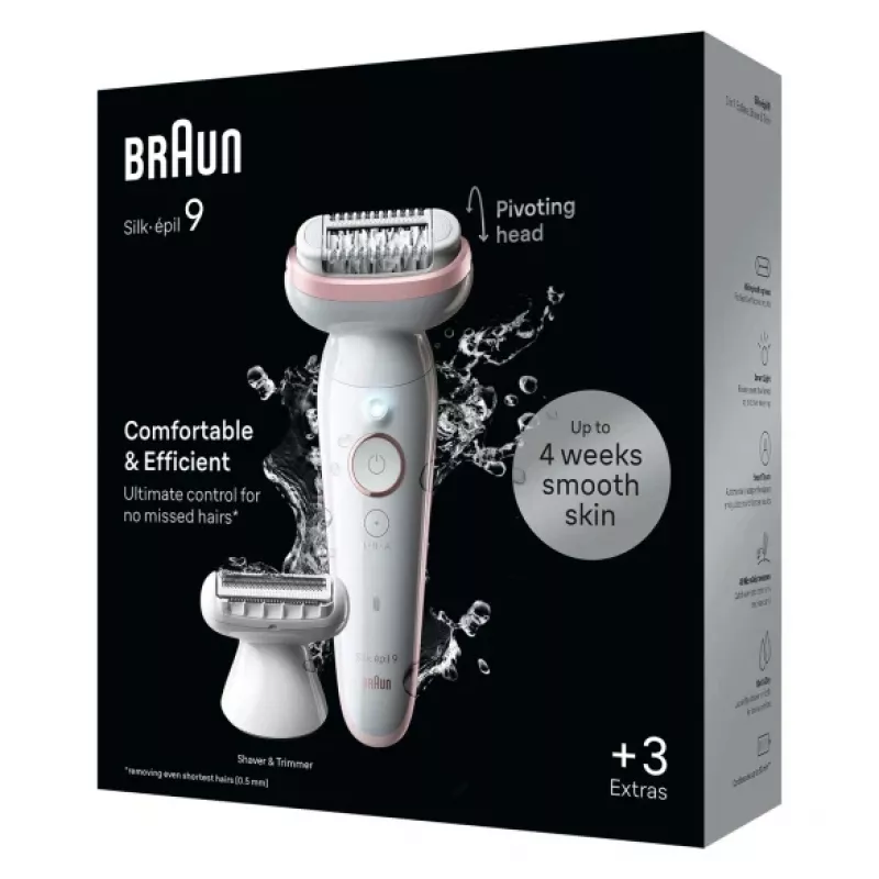 Braun Silk-epil 9 9-030 epilator, 40 pincetten, wit