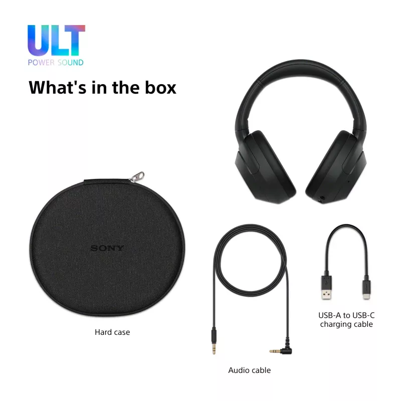 Headset Sony ULT WEAR monaural USB/Bluetooth 5.2, ANC, 30–50 h accu, 3,5 mm, USB‑C-laden, 255 g