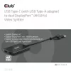 Videosplitter Club 3D CSV-1478 USB Type-C (met USB-A-adapter) naar dual DisplayPort 4K60Hz, zwart