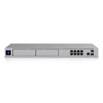 Managed switch UBIQUITI UniFi Dream Machine Pro Max, 9-poorts 2.5G Ethernet, 1U-rack, 2×SFP+, 10G-ondersteuning, 60W vermogen