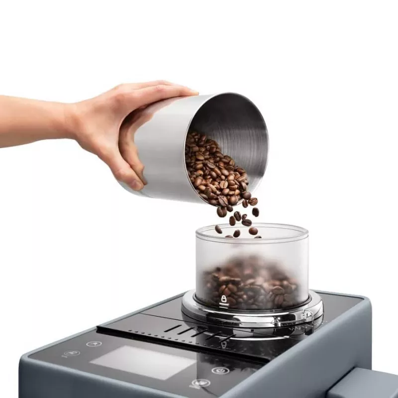 Espressomachine De’Longhi Rivelia EXAM440.55.g — volautomatisch, 1,4 l watertank, 250 g maalwerk, 19 bar, TFT-touchdisplay