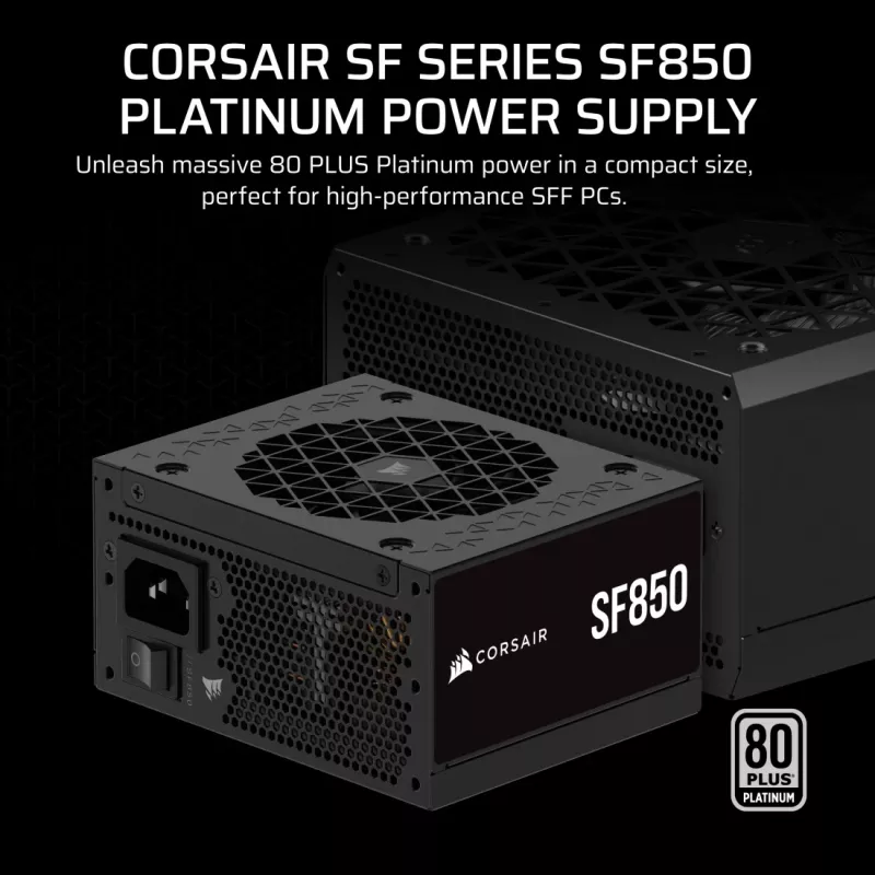 Corsair SF850 SFX-voeding, 850 W, 80 PLUS Platinum, modulair (CP-9020256-EU)