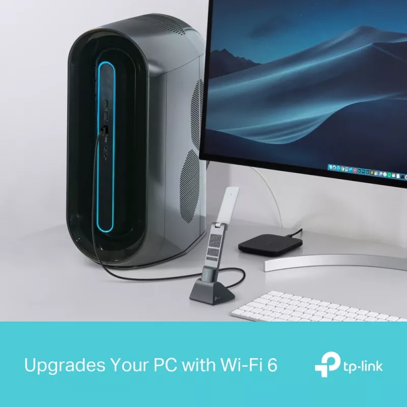 Draadloze USB-adapter TP-Link Archer AX3000 (Archer TX50UH) – dualband Wi‑Fi 6, USB 3.2 Gen1, tot 3000 Mbps, interne antenne, Windows 11