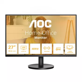 AOC B3 U27B3A computermonitor 68,6 cm (27 inch) 3840 x 2160 pixels 4K Ultra HD LCD zwart