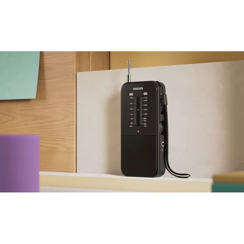 Draagbare radio Philips TAR1509/00 analoog AM FM zwart