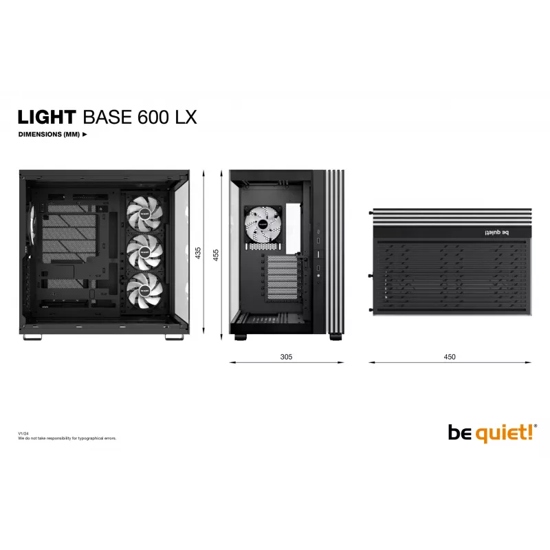 PC-behuizing be quiet! LIGHT BASE 600 LX midi tower zwart