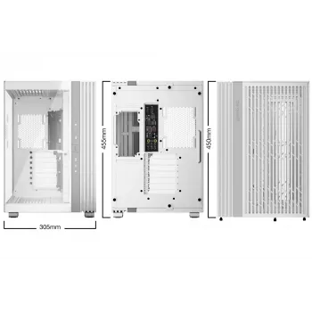 PC-behuizing be quiet! LIGHT BASE 600 DX wit midi-tower, ATX/microATX/Mini-ATX, glazen zijpaneel, RGB-front, USB-C