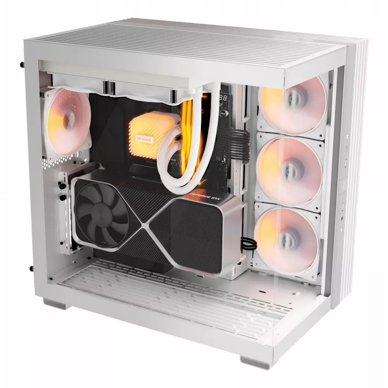 be quiet! Light Base 600 DX BGW66 Midi Tower pc-behuizing, ATX/micro-ATX/Mini-ITX, zijpaneel van gehard glas, ARGB, USB-C, wit
