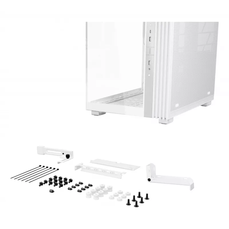 be quiet! Light Base 600 DX BGW66 Midi Tower pc-behuizing, ATX/micro-ATX/Mini-ITX, zijpaneel van gehard glas, ARGB, USB-C, wit