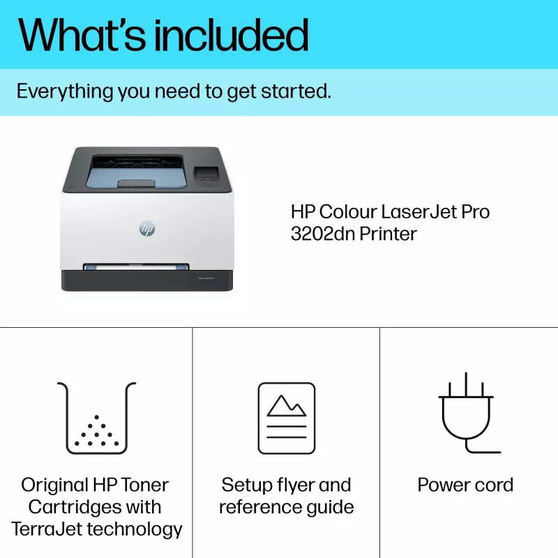 HP Color LaserJet Pro 3202dn, laser, kleur, 600 x 600 DPI, A4, 25 pagina's/min., dubbelzijdig printen