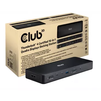 CLUB3D CSV-1583 laptop-dock/poort-replicator bedraad Thunderbolt 4 zwart
