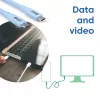CLUB3D USB-C-kabel blauw, 2 m, USB-C, USB-C, USB4 Gen 2x2, 20 Gbit/s, blauw