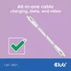 USB-C-kabel CLUB3D CAC-3001 2m USB4 Gen 3x2 wit