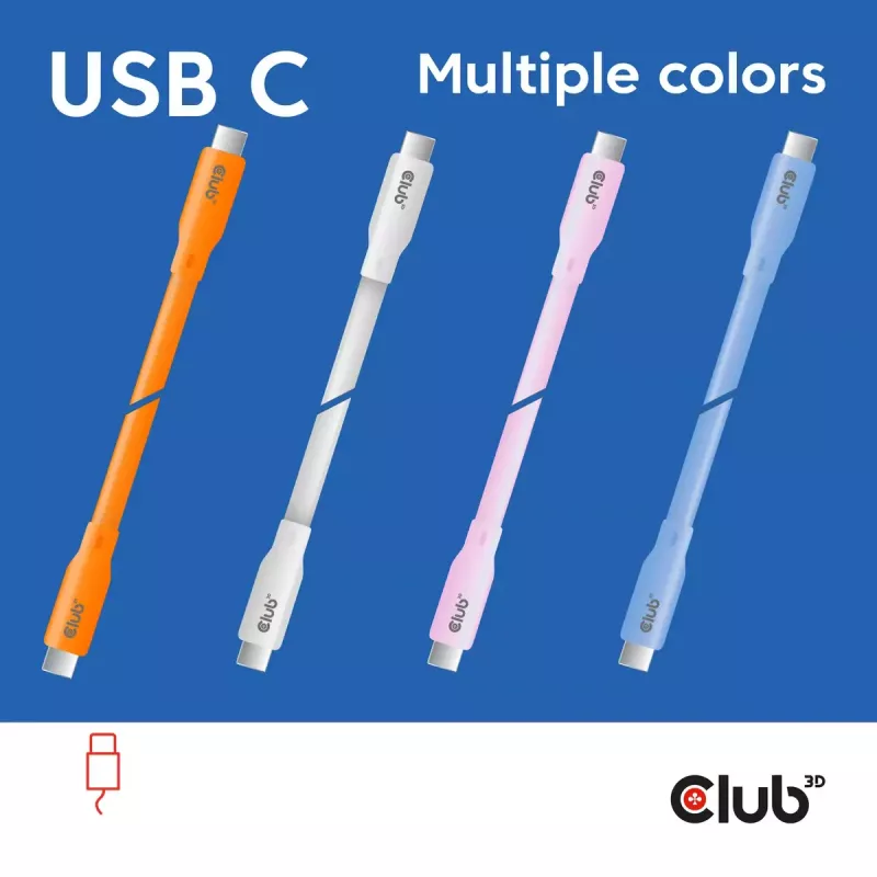 USB-C-kabel CLUB3D CAC-3001 2m USB4 Gen 3x2 wit