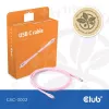 USB-C-kabel CLUB3D CAC-3002 2m USB4 Gen 3x2 roze