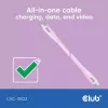 USB-C-kabel CLUB3D CAC-3002 2m USB4 Gen 3x2 roze